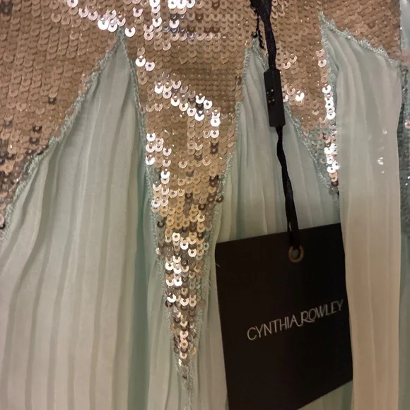 Cynthia Rowley SILK NWT Sequin Starburst  Maxi Boho Skirt - Picture 5 of 6